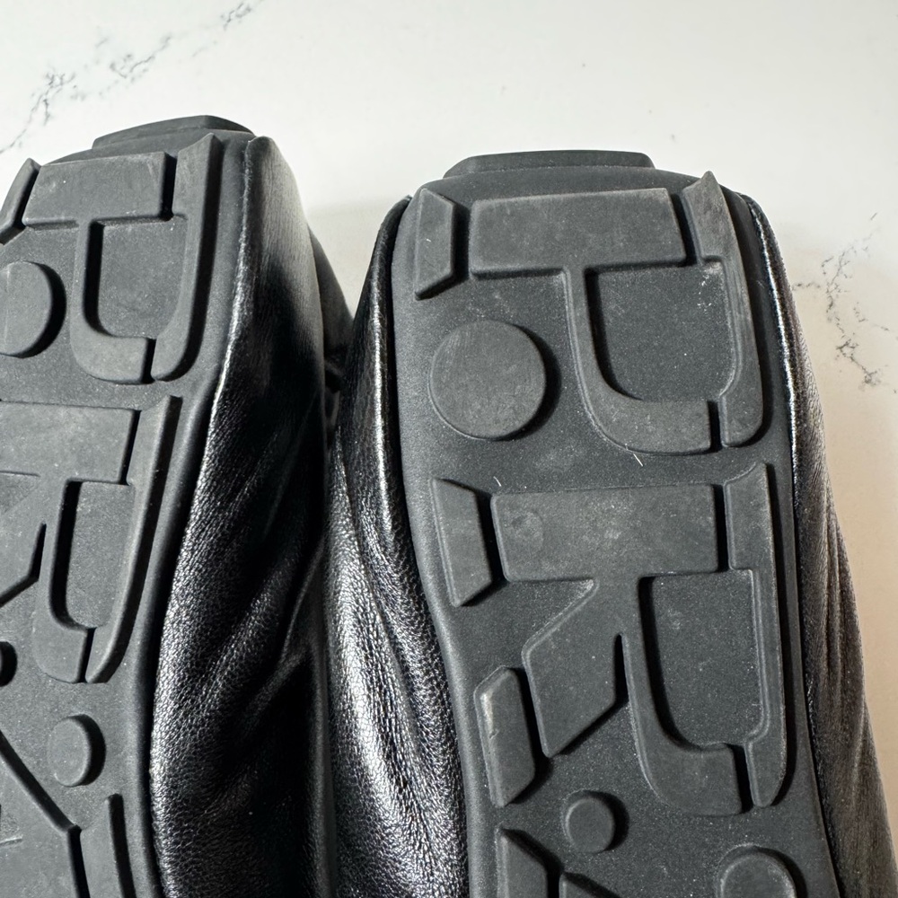 Prada Nappa Leather Triangle Logo Ballet Flats Black EU 40 | Box + Dust Bags - Picture 7 of 10
